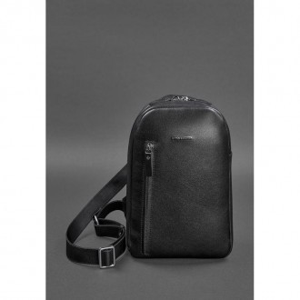 Стильный мужской рюкзак на одно плечо Chest Bag в черном цвете отлично дополнит . . фото 3