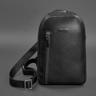 Стильный мужской рюкзак на одно плечо Chest Bag в черном цвете отлично дополнит . . фото 10