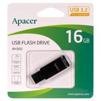 Флешка Apacer USB 16Gb AH360 Ashy AP16GAH360A-1 915962. . фото 2