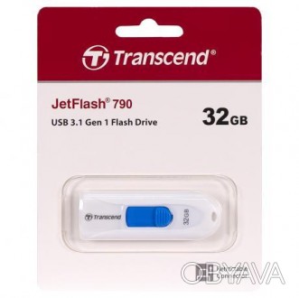 Флешка TRANSCEND JetFlash 790 32GB USB 3.1 White 830368. . фото 1