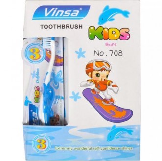 Пластиковые гигиенические детские зубные щетки "Vinsa Soft" с синтетической одно. . фото 3