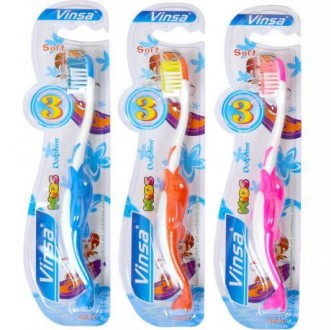 Пластиковые гигиенические детские зубные щетки "Vinsa Soft" с синтетической одно. . фото 4