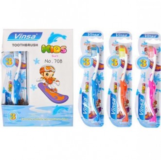 Пластиковые гигиенические детские зубные щетки "Vinsa Soft" с синтетической одно. . фото 2