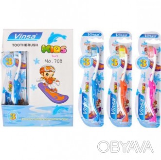 Пластиковые гигиенические детские зубные щетки "Vinsa Soft" с синтетической одно. . фото 1