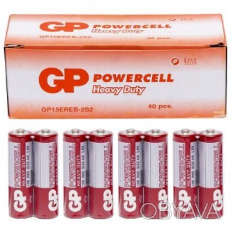Батарейки пальчиковые Alkaline GP-15ERЕВ-2S2 по 2 шт. в спайке, 1,5V. . фото 1