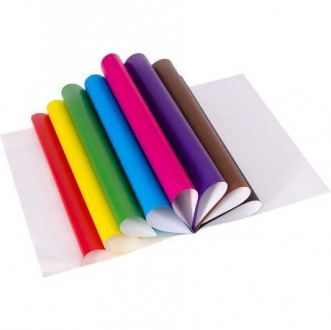 Набор цветной бумаги глянцевой, односторонней на скобе , 8 листов, цвета: красны. . фото 3