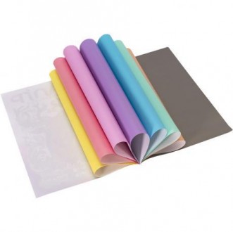 Набір кольорового паперу пастель, глянцевий, односторонній на скобі, 8 аркушів, . . фото 3