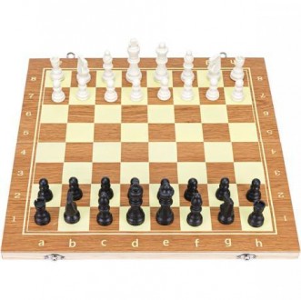 Шахматы + нарды + шашки из натурального дерева. Размер 40х20х5 см. . фото 2