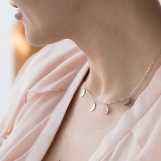 Серебряное колье "Луна" (6 шт)
 
 
Металл: серебро 925", покрытое родием
 
Встав. . фото 5