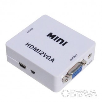 HDMI VGA переходник с дополнительным питанием конвертирует цифровой сигнал HDMI . . фото 1