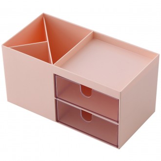 Настільний ящик-органайзер MORO для зберігання рожевий 17.6*9*9.2 M-4511P. . фото 2