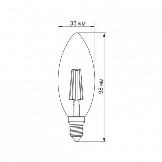 Лампа декоративна Titanum C37 4 Вт E14 2200 K TLFC3704142A Бронза (25524) призна. . фото 4