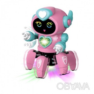Яркий танцующий интерактивный Bot Robot с подсветкой, который передвигается на 6. . фото 1