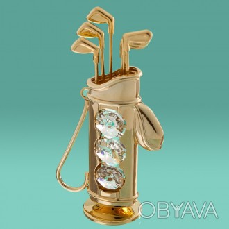Фигурка со стразами Swarovski Клюшки для гольфа.
 Материал: металл, кристаллы Sw. . фото 1