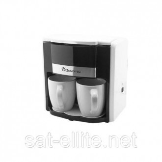 Капельная кофеварка Domotec MS-0706 с 2 чашками; белаяКофеварка Domotec MS-0706 . . фото 4