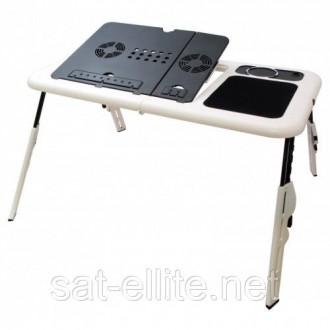 Подставка столик для ноутбука 2мя USB кулерами Столик для ноутбука с охлаждением. . фото 2
