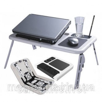 Подставка столик для ноутбука 2мя USB кулерами Столик для ноутбука с охлаждением. . фото 3