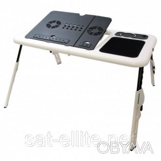 Подставка столик для ноутбука 2мя USB кулерами Столик для ноутбука с охлаждением. . фото 1