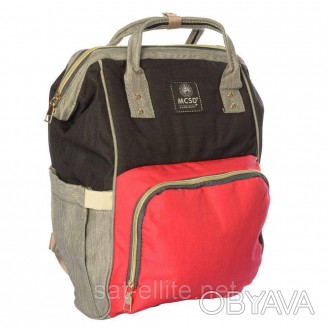 Сумка-рюкзак MK 2878; красно-серыйСумка-рюкзак MK 2878 удобный; легкий; прочный . . фото 1