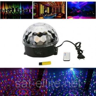 Светомузыка диско шар Magic Ball Music MP3 плеер с bluetooth XXB 01/M6  _x000D_ . . фото 4