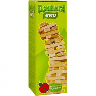 Настольная игра "Эко Джанга". 54 деревянных брусков. Бруски выкладываются горизо. . фото 2