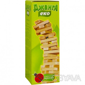 Настольная игра "Эко Джанга". 54 деревянных брусков. Бруски выкладываются горизо. . фото 1