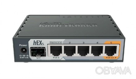 hEX S - это пятипортовый Gigabit Ethernet-маршрутизатор.
По сравнению с hEX, hEX. . фото 1