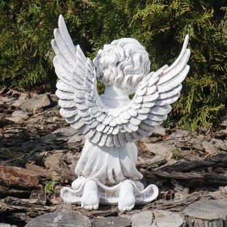Статуэтка ангел молящийся выполнена из полимерного материала. Высота изделия – 3. . фото 6