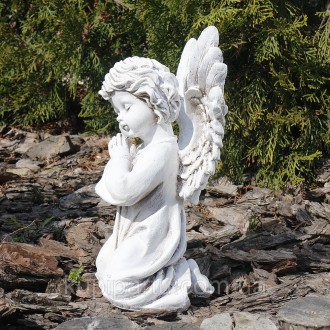 Статуэтка ангел молящийся выполнена из полимерного материала. Высота изделия – 3. . фото 5
