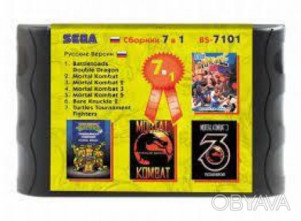 Описание товара: Картридж для Sega BS-7101 7 in 1 (Sega)
 1.Battletoads Double D. . фото 1