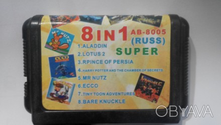 Сборник игр на Sega 8 в 1 AB-8005
1.Mr. Nutz
2.Aladdin
3.Ecco
4.Lotus 2
5.Prince. . фото 1
