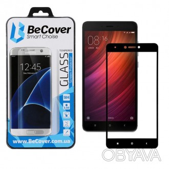 Защитное стекло BeCover для Xiaomi Redmi Note 4X Black 
 
Отправка данного товар. . фото 1