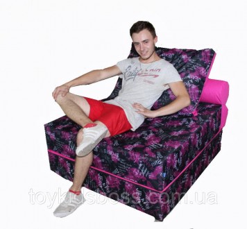 Бескаркасное кресло-кровать 100-100-90 см с учетом подушки Размеры: в собранном . . фото 2