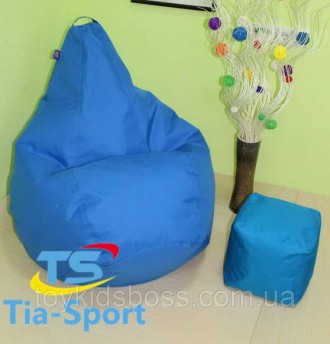 Кресло груша Оксфорд Голубой Тia-sport Характеристика: Материал - ткань Оксфорд . . фото 4