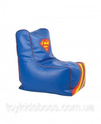 Кресло мешок детский Супермен Габаритный размер: Высота спереди - 37 см. Ширина . . фото 4