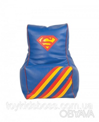 Крісло мішок дитячий Супермен Габаритний розмір: Висота спереду - 37 см. Ширина . . фото 1
