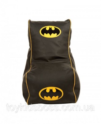 Кресло мешок детский Бэтмен Габаритный размер: Высота спереди - 37 см. Ширина сп. . фото 2