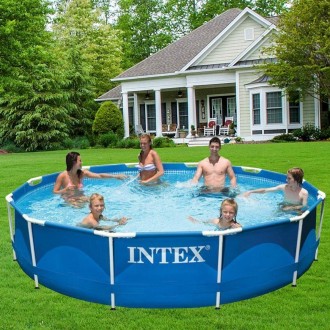Круглий каркасний басейн Metal Frame Pool (Интекс 28212) від виробника Intex Тов. . фото 2