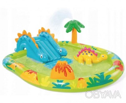 Надувний ігровий центр-басейн Динопарк від виробника Intex Дитячий надувний ігро. . фото 1
