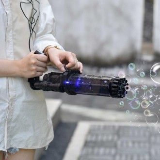 Автомат-бластер с мыльными пузырями и проектором (генератор мыльных пузырей) арт. . фото 7