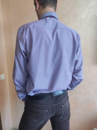 Мужская рубашка с длинным рукавом, галстук в подарок.
Продаю мужскую рубашку лил. . фото 3