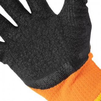 Утепленные перчатки INTERTOOL SP-0116 с латексным покрытием, предназначены для з. . фото 3