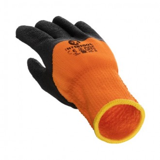 Утепленные перчатки INTERTOOL SP-0116 с латексным покрытием, предназначены для з. . фото 5