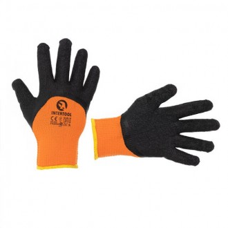 Утепленные перчатки INTERTOOL SP-0116 с латексным покрытием, предназначены для з. . фото 2