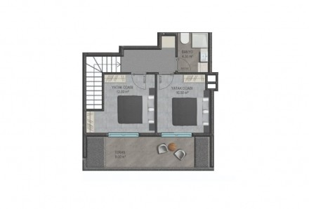 #Продажа дуплекса 3+1 #Оба
Качественный дом, квартира с приятным ремонтом (чист. . фото 9
