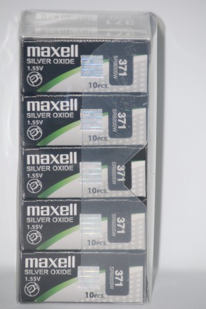 Батарейка для часов. Maxell SR920SW (371) 1.55V 39mAh 9,5x2.05mm Серебрянно-цинк. . фото 10