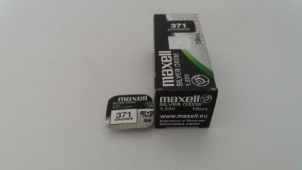 Батарейка для часов. Maxell SR920SW (371) 1.55V 39mAh 9,5x2.05mm Серебрянно-цинк. . фото 8