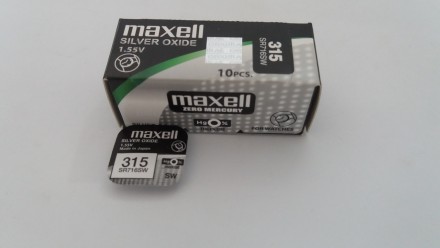 Батарейка для часов. Maxell SR716SW (315) 1.55v 21mAh 7,9x1,68mm Серебрянно-цинк. . фото 10