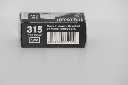 Батарейка для часов. Maxell SR716SW (315) 1.55v 21mAh 7,9x1,68mm Серебрянно-цинк. . фото 8