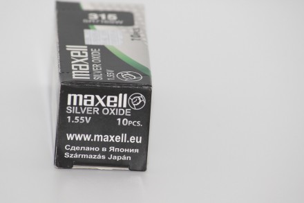 Батарейка для часов. Maxell SR716SW (315) 1.55v 21mAh 7,9x1,68mm Серебрянно-цинк. . фото 6